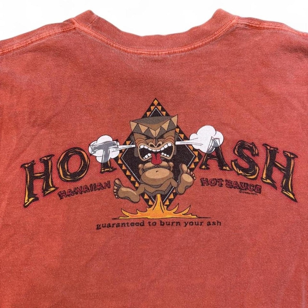 Vintage hot ash hot sauce funny humor graphic tshirt size medium